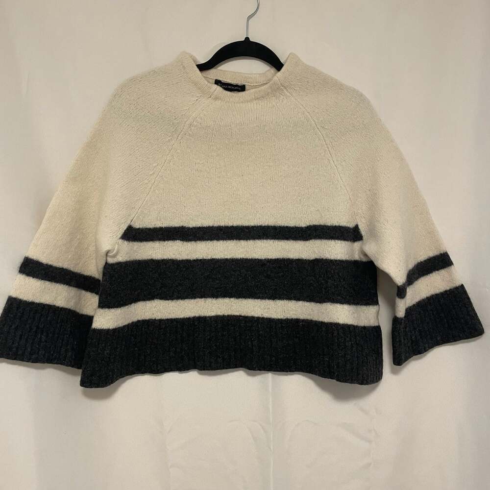 Banana Republic‎ Merino Wool Blend Striped Sweater M
